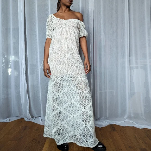 For Love And Lemons | Dresses | For Love Lemons Sheer Lace Maxi Dress Size  Xs | Poshmark